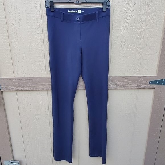 Betabrand Navy Blue Classic Straight-Leg Dress Yoga Pant - Picture 2 of 8